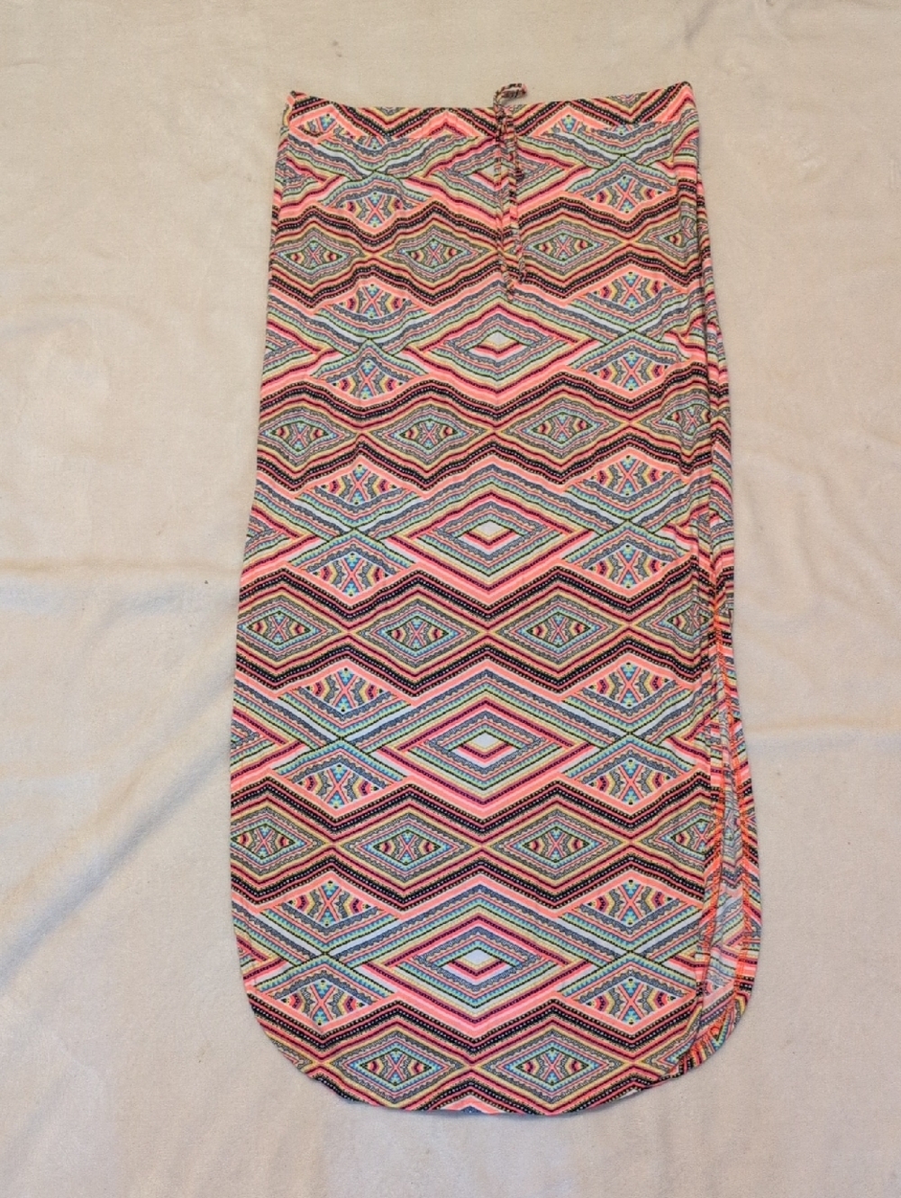 Bobbie Brooks woman's Aztec-Pattern Maxi Skirt Multi Color Size XL